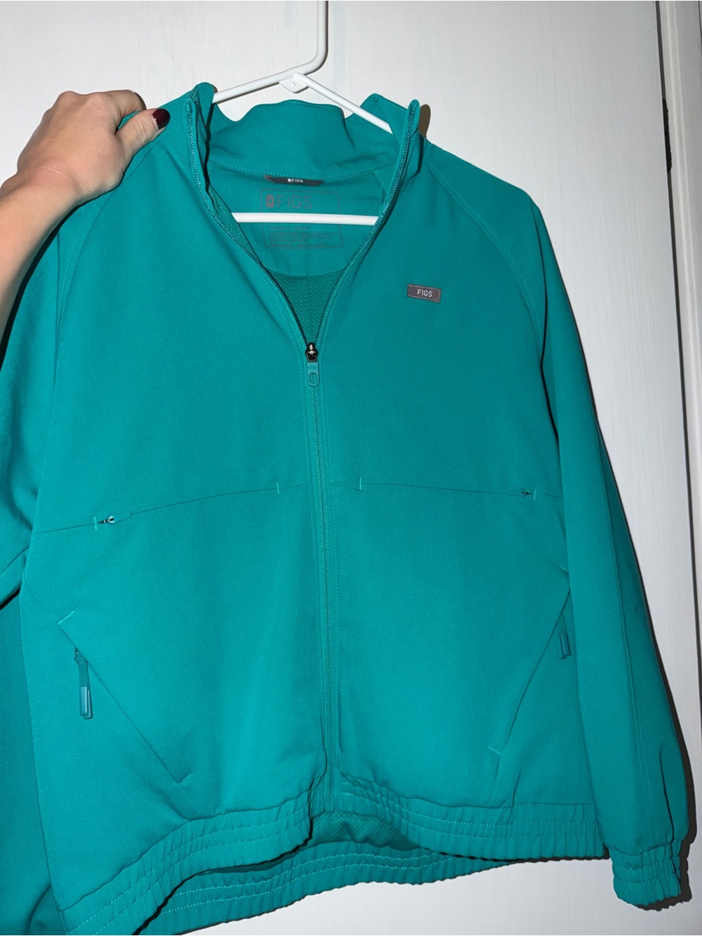 FIGS Sydney scrub jacket in teal blue, limited edition color size S, never worn